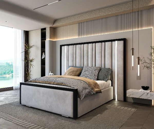 Luxury king size headboard upholstery in Dubai