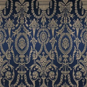 Navy Blue ARCELIA JACQUARD Fabric