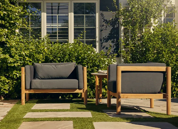 Sunbrella Fabric upholsterd Outdoor chairs