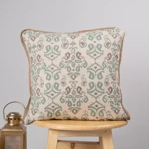 Spice Route 100% cotton ikat cushion cover for sofa - Multicolor