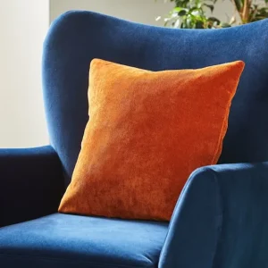 Burnt Orange Soft Velour Cushion