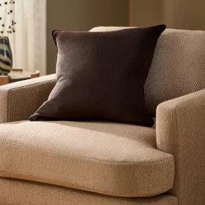 Chocolate Brown Soft Velour Cushion