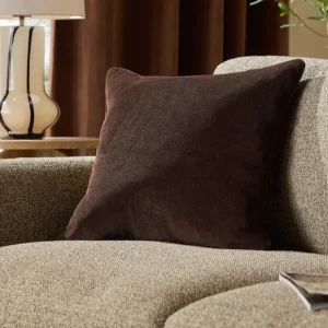 Chocolate Brown Velour Cushion 45cm