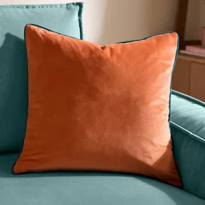 Tiger Teal Velvet Cushion